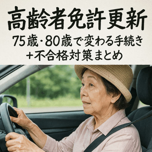 高齢者免許更新|75歳・80歳で変わる手続き・不合格対策・返納サポート完全ガイド 高齢者免許更新|75歳・80歳で変わる手続き・不合格対策・返納サポート完全ガイド