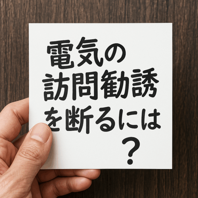 「電気料金が安くなる」は本当?悪質勧誘の手口・断り方・安全なプラン選びを徹底解説 「電気料金が安くなる」は本当?悪質勧誘の手口・断り方・安全なプラン選びを徹底解説